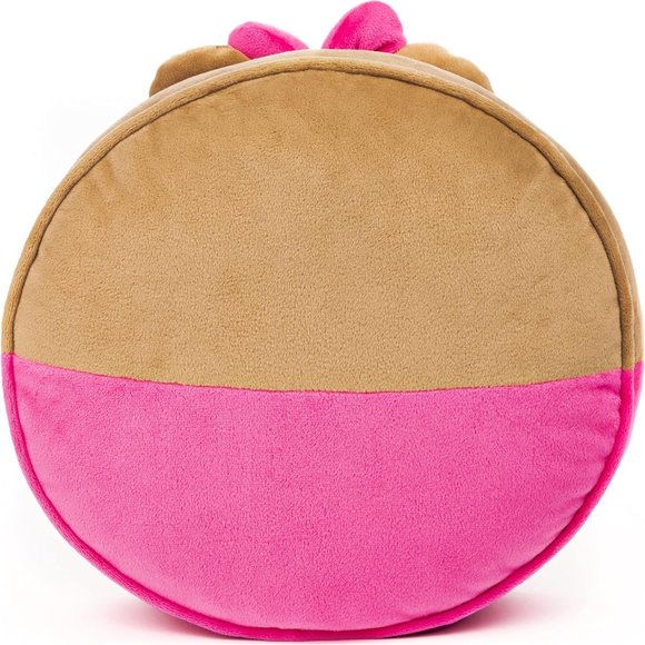 NWT GUND LINE Friends Choco Round Body Pillow Soft Plush, Brown and Pink, 12" - Picture 3 of 4